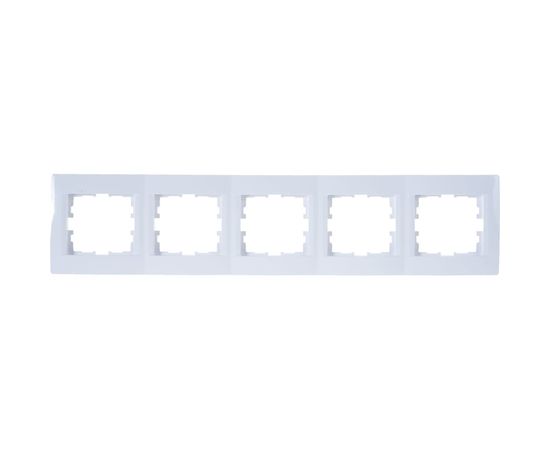 Пятиместная горизонтальная рамка LEZARD KARINA б/ вст белая 707-0200-150 – изображение 2