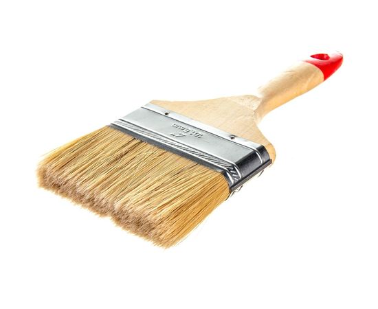 Кисть HEADMAN малярная плоская "Евро" натуральная щетина 4 д. 100 мм 682-085 – изображение 2
