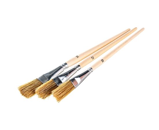 Набор кистей универсальных, светлая щетина, 10/12/14мм, 3 шт COLOR EXPERT 82610227 – изображение 3