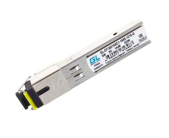 Модуль SFP GIGALINK WDM, 1Гбит/c, одно волокно SM, SC, Tx:1550/Rx:1310 нм GL-OT-SG14SC1-1550-1310-D – изображение 3