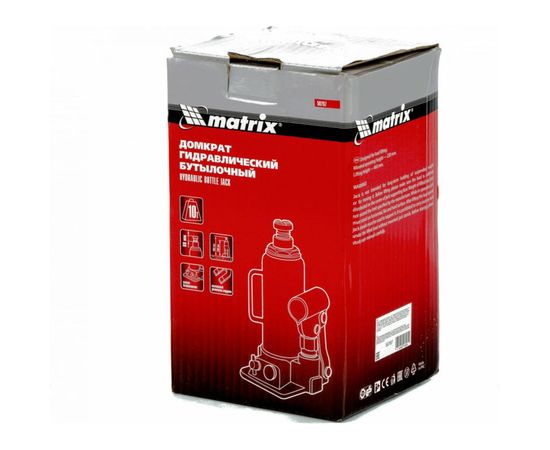 Гидравлический бутылочный домкрат MATRIX 10 т, h подъема 230–460 мм 50767 – изображение 3