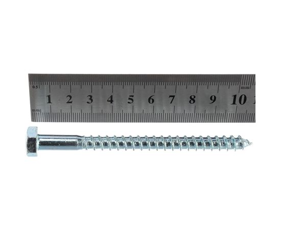 Сантехнический шуруп с ШГ ЕВРОПАРТНЕР DIN 571 Zn 8х100 10шт. 5 0951 2 – изображение 4