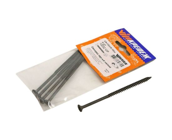 Саморез VIPкрепеж черный, 5.0(4.8)х102 м, 4 шт. 10032 VIP – изображение 4