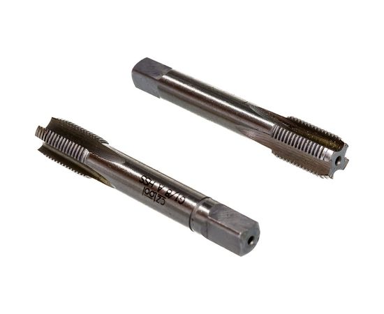 Метчик, трубная резьба HSS G1/8 дюйма, комплект из 2-х штук Bucovice Tools 142180 – изображение 4