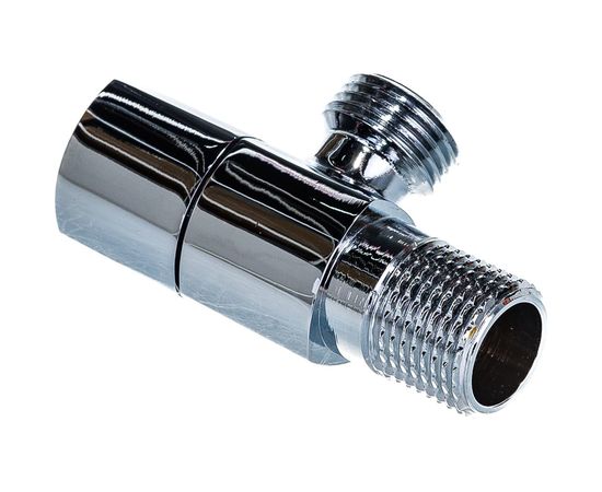 Угловой кран Terma 1/2 н/н, хромированный, керамический затвор, ручка треугольная, Chrome 33638 26221 – изображение 4