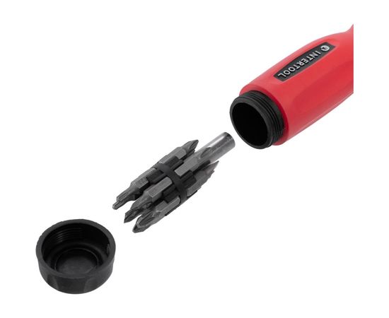 Реверсивная отвертка с комплектом насадок INTERTOOL 12ед VT-1003 – изображение 5