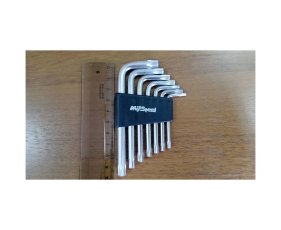 Набор ключей Г-образных TORX с отверстием TH10-TH40 7 предметов AV Steel AV-367307 – изображение 9