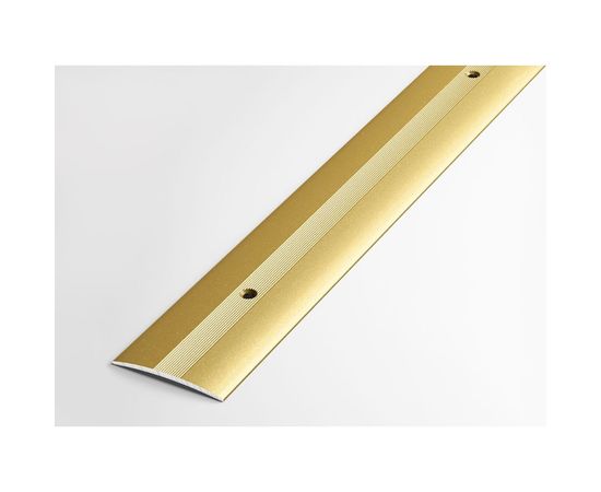 Порог прямой алюминиевый (37 мм, 1,35 м, порошковое покрытие, Золото) ЛУКА 00000002209 
