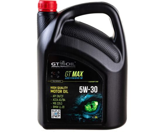 Масло GT OIL Max SAE 5W-30 API SN/CF, 4 л 8809059408971 