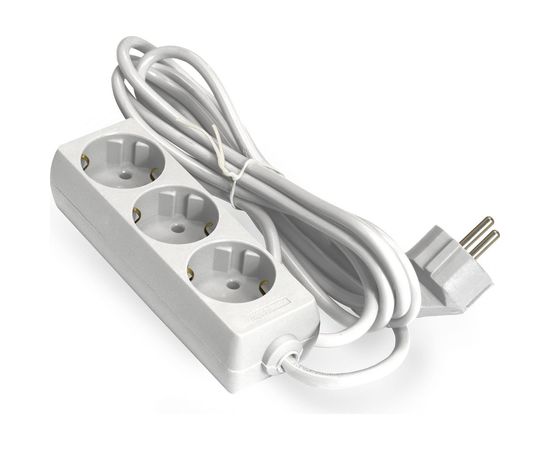 Удлинитель ExeGate ECE-3-5W 3 евророзетки с заземлением, 5м, белый 285809 