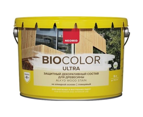 Пропитка Neomid BIO COLOR ULTRA NEW 2020 рябина 9 л Н-ULTRA-9/ряб 
