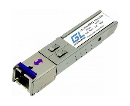 Модуль SFP GIGALINK WDM, 1Гбит/c, одно волокно SM, SC GL-OT-SG14SC1-1310-1550-D 
