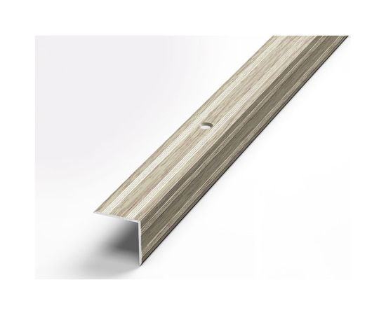 Порог угловой алюминиевый декоративный (20х20 мм, 1,8 м, Дуб беленый) ЛУКА УТ000000265 