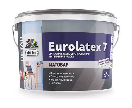 Краска Dufa Retail ВД EUROLATEX 7 2,5 л Н0000003407 
