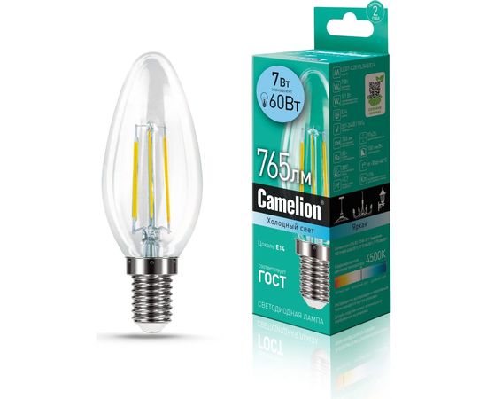 Светодиодная лампа Camelion LED7-C35-FL/845/E14 7Вт 220В 13453 