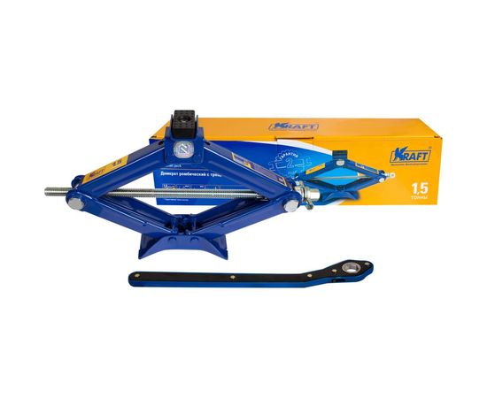 Ромбический домкрат с трещоточной рукояткой KRAFT 1.5 т KT 800071 