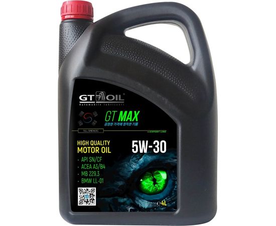 Масло GT OIL Max SAE 5W-30 API SN/CF, 4 л 8809059408971 – изображение 2