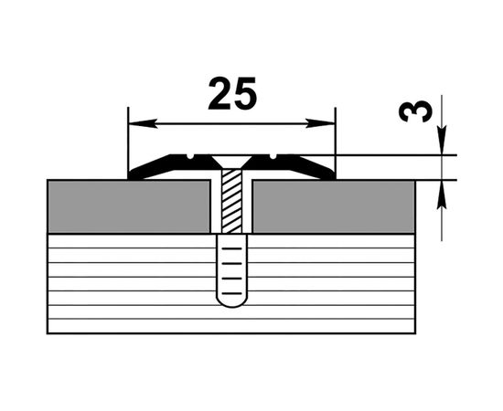 Порог прямой алюминиевый ЛУКА (25 мм, 1,35 м, декоративный, Дуб дымчатый) УТ000023300 – изображение 2