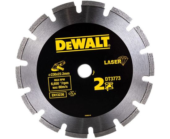 Диск алмазный для УШМ универсальный (230х22,2 мм) DEWALT DT 3743 – изображение 2