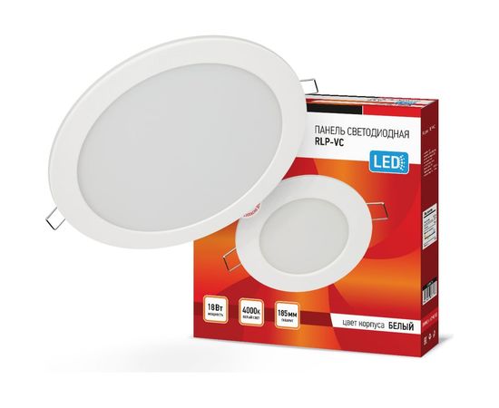 Светодиодная круглая панель IN HOME RLP-VC 18Вт 230В 4000К 1440Лм 185мм белая IP40 4690612023373 – изображение 2