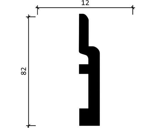 Напольный плинтус Decor-Dizayn ударопрочный влагостойкий под покраску 82Х13Х2000 мм DD703 – изображение 2