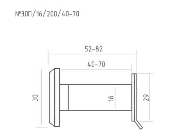 Глазок дв. НОРА-М №30П/16/200/40-70 хром 16736 – изображение 3