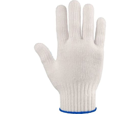 Трикотажные перчатки с ПВХ Фабрика перчаток Люкс 7.5 класс, 5 нитей, белые 5-75-ЛЮ-БЕЛ-(L) – изображение 3