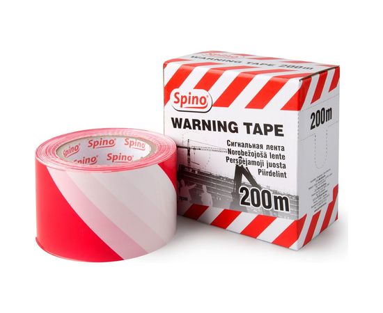 Сигнальная лента SPINO 70мм x 200м, красно - белая, PE 78200 – изображение 4