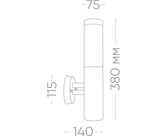 Светильник FERON НБУ-60w вверх, Е27, IP44, хром 11807 – изображение 4