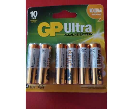 Алкалиновые батарейки GP AA 4+2 шт Ultra Alkaline 15А 15AU4/2-CR6 Ultra – изображение 8