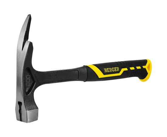 Молоток кровельщика Berger BG цельнокованый 600 г., магнит, 3-хкомпонентная рукоятка,BG1528 – изображение 9