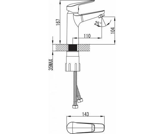 Смеситель для умывальника IDDIS Torr ID TORSB00i01 – изображение 9