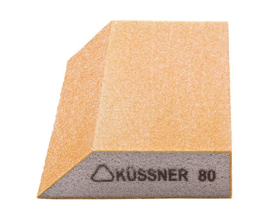 Шлифовальный брусок KUSSNER Р80, трапеция Soft, 125x90x25 мм 1000-250080 