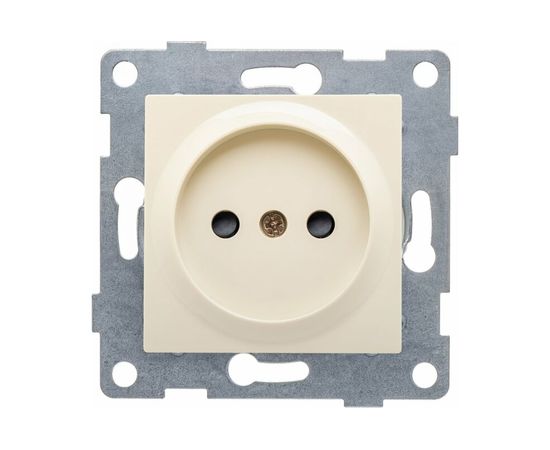 Розетка GUSI ELECTRIC Ugra МЕХ 1-ой б/з с з/ш, СУ, 16А, 250В, бежевый С11Р2-003 