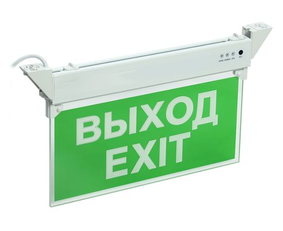 Аварийно-эвакуационный светодиодный светильник IEK ССА 2101 3ч, 3W, ВЫХОД-EXIT, IP20 LSSA0-2101-3-20-K03 
