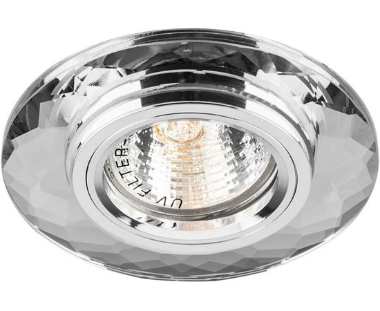 Светильник FERON ИВО-50w 12в, G5.3, сереб.с/с декор.серебряный 19739 