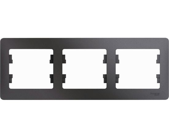 3-местная горизонтальная рамка Schneider Electric Glossa графит GSL001303 
