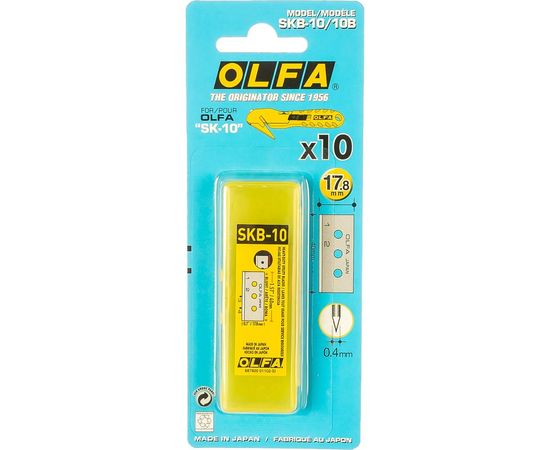 Лезвие специальное 10 шт. для OL-SK-10 17,8 мм OLFA OL-SKB-10/10B – изображение 2