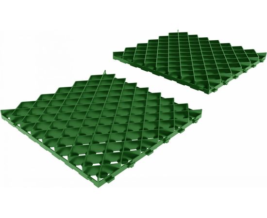 Газонная решетка Gidrolica 600х600х40 мм - пластиковая зеленая 605 – изображение 2