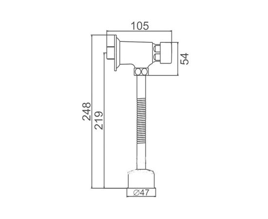 Кран для писсуара LEDEME нажимной LH506 89682 – изображение 2