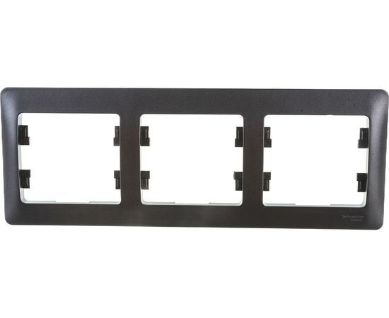 3-местная горизонтальная рамка Schneider Electric Glossa графит GSL001303 – изображение 2