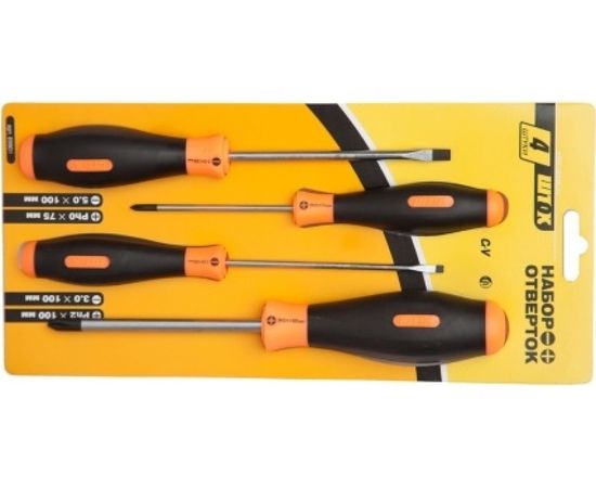 Набор отверток SHTOK 4 шт. блистер 09901 – изображение 2