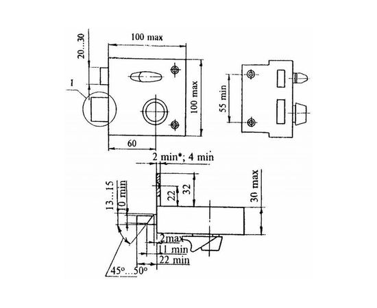 Накладной замок Пензмаш ПМ ЗН3-1А 4012 – изображение 2