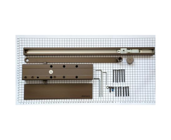 Дверной доводчик DOORLOCK DL300S BC size 3-5 со скользящей тягой, коричневый, с функцией Hold Open 75557 – изображение 2