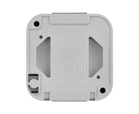 Розетка Bylectrica 1-местная ОУ с заз.конт. IP54, с прозрачной крышкой, серия ПРАЛЕСКА АКВА, серый РА16-297 (02) – изображение 3
