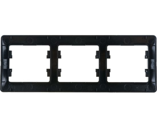 3-местная горизонтальная рамка Schneider Electric Glossa графит GSL001303 – изображение 3