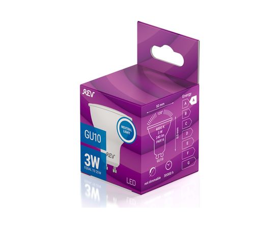 Светодиодная лампа REV PAR16 GU10 3W, 4000K, нейтральный свет 32327 3 – изображение 3