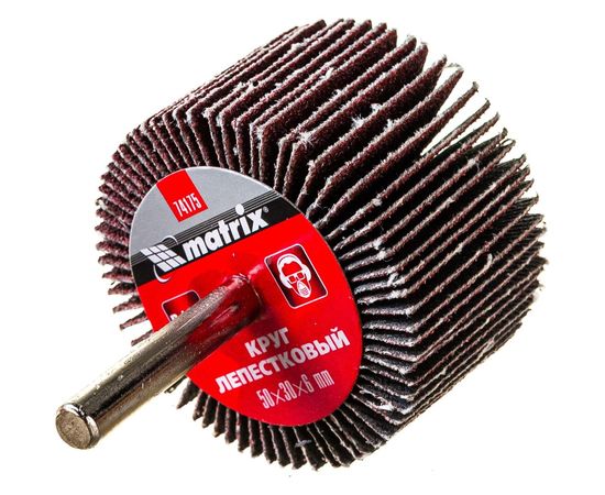 Круг лепестковый (50x30x6 мм; P 100) для дрели MATRIX 74175 – изображение 3