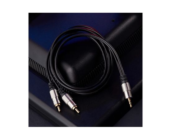 Шнур REXANT Стерео 3,5 мм - 2 RCA, длина 3 метра 17-4224 – изображение 3