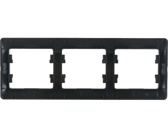 3-местная горизонтальная рамка Schneider Electric Glossa графит GSL001303 – изображение 4